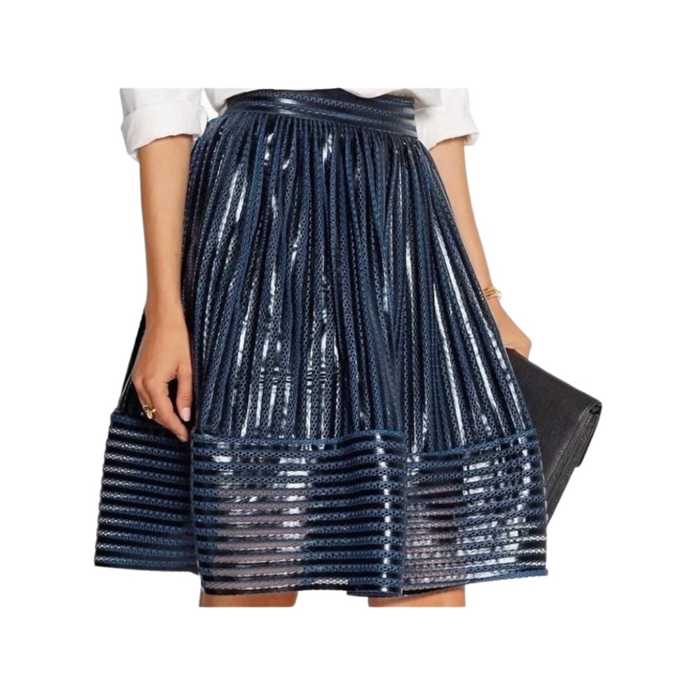 Maje James navy blue Coated Mesh Skirt New with tags size 1